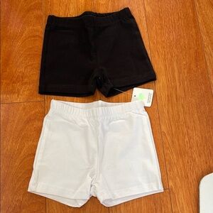 Black and White Kids Cartwheel Shorts